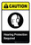 Caution: Hearing Protection Required with Icon ANSI Portrait - Wall Sign