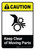 Caution: Keep Clear of Moving Parts with Icon ANSI Portrait - Wall Sign
