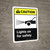 Caution: Lights On For Safety with Icon ANSI Portrait - Wall Sign