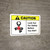 Caution: Lock Out For Safety Before You Start with Icon ANSI Landscape - Wall Sign