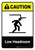 Caution: Low Headroom with Icon ANSI Portrait - Wall Sign