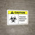 Caution: Potential Biohazard Present with Icon ANSI Landscape - Wall Sign
