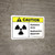 Caution: Radiation Area Radioactive Materials with Icon ANSI Landscape - Wall Sign