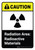 Caution: Radiation Area Radioactive Materials with Icon ANSI Portrait - Wall Sign