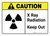Caution: Radiation X Ray Keep Out Vertical with Icon ANSI Landscape - Wall Sign