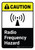 Caution: Radio Frequency Hazard with Icon ANSI Portrait - Wall Sign