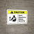 Caution: Read Directions Servicing with Icon Landscape - Wall Sign