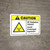 Caution: RF Radiation Hazard Avoid Prolonged Exposure with Icon ANSI Landscape - Wall Sign