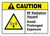 Caution: RF Radiation Hazard Avoid Prolonged Exposure with Icon ANSI Landscape - Wall Sign