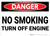 Danger: No Smoking Turn Off Engine - Wall Sign