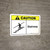 Caution: Stairway with Icon ANSI Landscape - Wall Sign