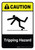 Caution: Tripping Hazard with Icon ANSI Portriat - Wall Sign