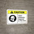 Caution: Vapor Respirator Required in This Area with Icon ANSI Landscape - Wall Sign