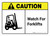 Caution: Watch For Forklifts with Icon ANSI Landscape - Wall Sign