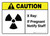 Caution: X Ray If Pregnant Notify Staff with Icon ANSI Landscape - Wall Sign