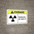 Caution: X Ray Radiation Spanish with Icon ANSI Landscape - Wall Sign