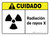 Caution: X Ray Radiation Spanish with Icon ANSI Landscape - Wall Sign