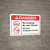 Danger: Battery Station No Smoking No Open Flames with Icons ANSI Landscape - Wall Sign