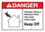 Danger: Climbing Sitting Walking On Roof May Cause Injury Keep Off with Icon ANSI Landscape - Wall Sign