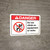 Danger: Do Not Climb On Equipment or Racks with Icon ANSI Landscape - Wall Sign