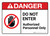 Danger: Do Not Enter Authorized Personnel Only Sign with Icon ANSI Landscape - Wall Sign