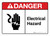 Danger: Electrical Hazard with Hand Icon ANSI Landscape - Wall Sign