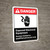 Danger: Exposed Electrical Equipment Access Qualified Personnel with Icon ANSI Portrait - Wall Sign