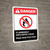 Danger: Flammable Explosive Liquid Keep Away From Heat with Icon ANSI Portrait - Wall Sign