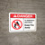 Danger: Flammable Material Keep Fire Away with Icon ANSI Landscape - Wall Sign