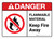 Danger: Flammable Material Keep Fire Away with Icon ANSI Landscape - Wall Sign