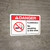 Danger: Flammable No Smoking In This Area with Icon ANSI Landscape - Wall Sign