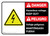Danger: Hazardous Voltage Keep Out Bilingual with Icon ANSI Landscape - Wall Sign
