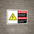 Danger: High Voltage Do Not Enter Bilingual Spanish with Icon ANSI Landscape - Wall Sign