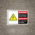 Danger: High Voltage Inside Do Not Enter Bilingual Spanish with Icon ANSI Landscape - Wall Sign