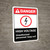 Danger: High Voltage Unauthorized Personnel Keep Out with Icon ANSI Portrait - Wall Sign