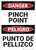 Danger: Pinch Point Bilingual Spanish - Wall Sign