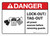 Danger: Lock Out Tag Out Before Removing Guards with Icon ANSI Landscape - Wall Sign