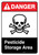 Danger: Pesticide Storage Area Sign with Icon ANSI Portrait - Wall Sign