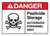 Danger: Pesticide Storage Authorized Personnel Only with Icon ANSI Landscape - Wall Sign