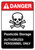 Danger: Pesticide Storage Authorized Personnel Only with Icon ANSI Portrait - Wall Sign