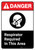 Danger: Respirator Required Area Sign with Icon ANSI Portrait - Wall Sign
