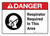Danger: Respirator Required in This Area with Icon ANSI Landscape - Wall Sign
