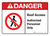 Danger: Roof Access Authorized Personnel Only with Icon ANSI Landscape - Wall Sign