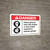 Danger: Safety Glasses and Shields Must Be Worn When Operating Grinder with Icons ANSI Landscape - Wall Sign