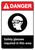 Danger: Safety Glasses Required in This Area with Icon ANSI Portrait - Wall Sign