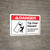 Danger: Tip Over Hazard Use Mechanical Assistance with Icon ANSI Landscape - Wall Sign
