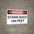 Danger: Stand Back Ft - Wall Sign