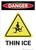 Danger: Thin Ice Water Safety - Wall Sign