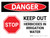 Danger: Stop Keep Out Herbicides In Irrigation Water Landscape - Wall Sign