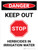 Danger: Stop Keep Out Herbicides In Irrigation Water Portrait - Wall Sign